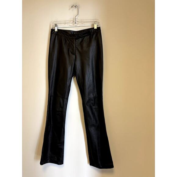 Laundry 1990s Black Leather Pants 4 - Picture 2 of 7